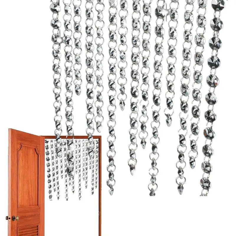 

1m Acrylic Crystal Rhinestone Bead Garland Door Curtain Chandelier Pendant Wall Hangings Home Wedding Decoration DIY Accessories