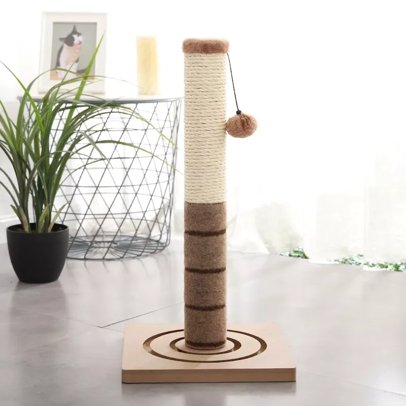 

80CM High quality Tall Cat Scratching Post Cat Interactive Toys Cat Scratch Post Cats Kittens Sisal Scratch Pole Cat Scratcher