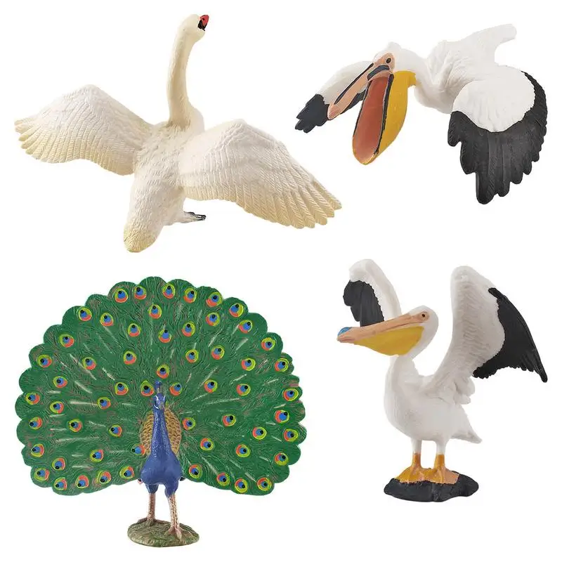 

Игрушечная фигурка Peacocks, модель с высокой симуляцией животного, образовательный набор для коллекции моделей Pelicans Peacocks