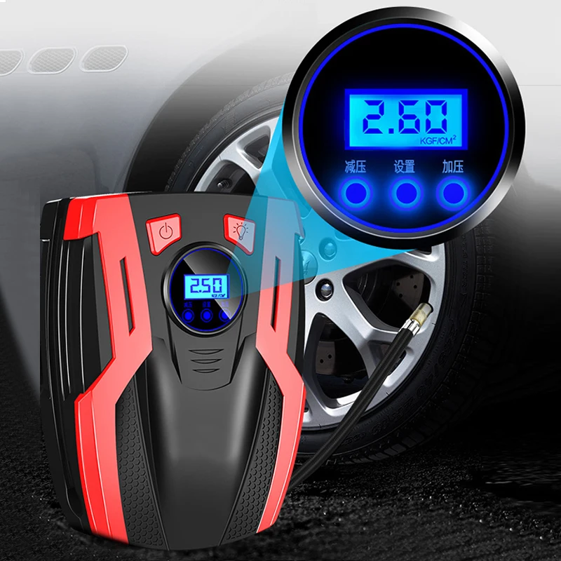 

12V Portable Car Air Compressor Pump Digital Tire Inflator 150 PSI Auto Air Pump for Car Motorcycle 4 LED Light Tire Pump