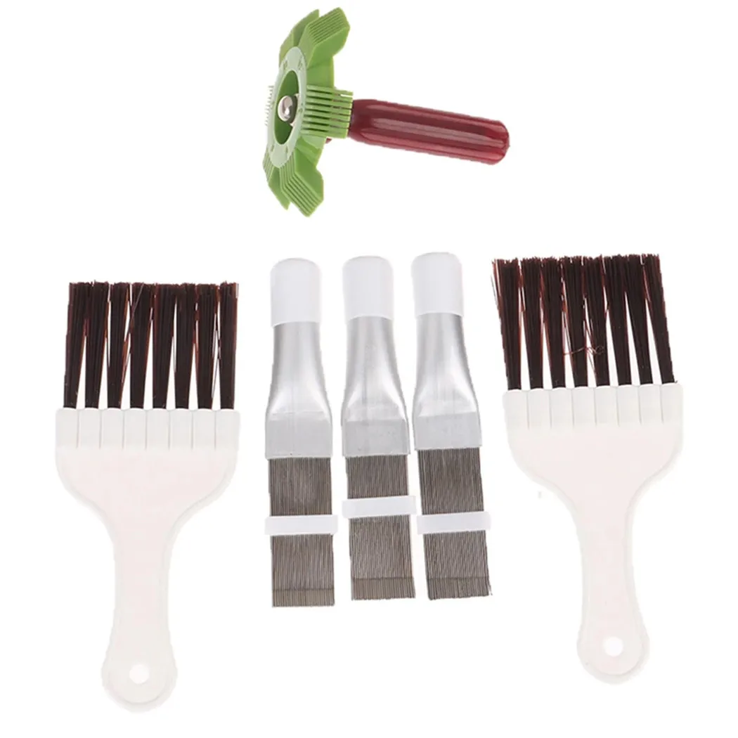 

1Set Refrigeration Air Conditioner Fin Comb Heat Dissipating Brush Metal Plastic 140*25mm Condenser Cleaning Accessories