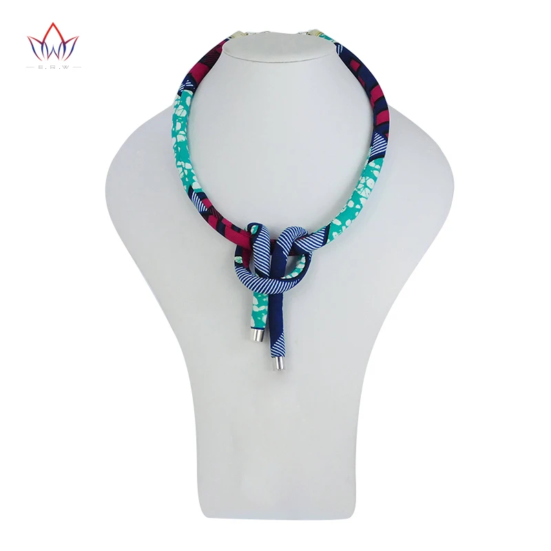 

African Print Necklace Ankara Print Necklace African Ethnic Handmade Jewellery African Fabric Jewellery For Women None WYB302