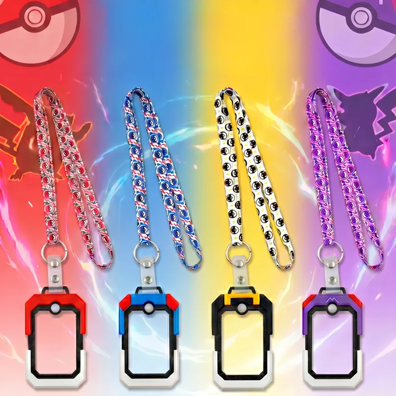 Фото Держатель для карт серии Pokemon Poke Ball с ремешком на шею, 4 стиля, Ultra Master Premier, чехол для ID-карты, студенческой карты питания, подарок №2