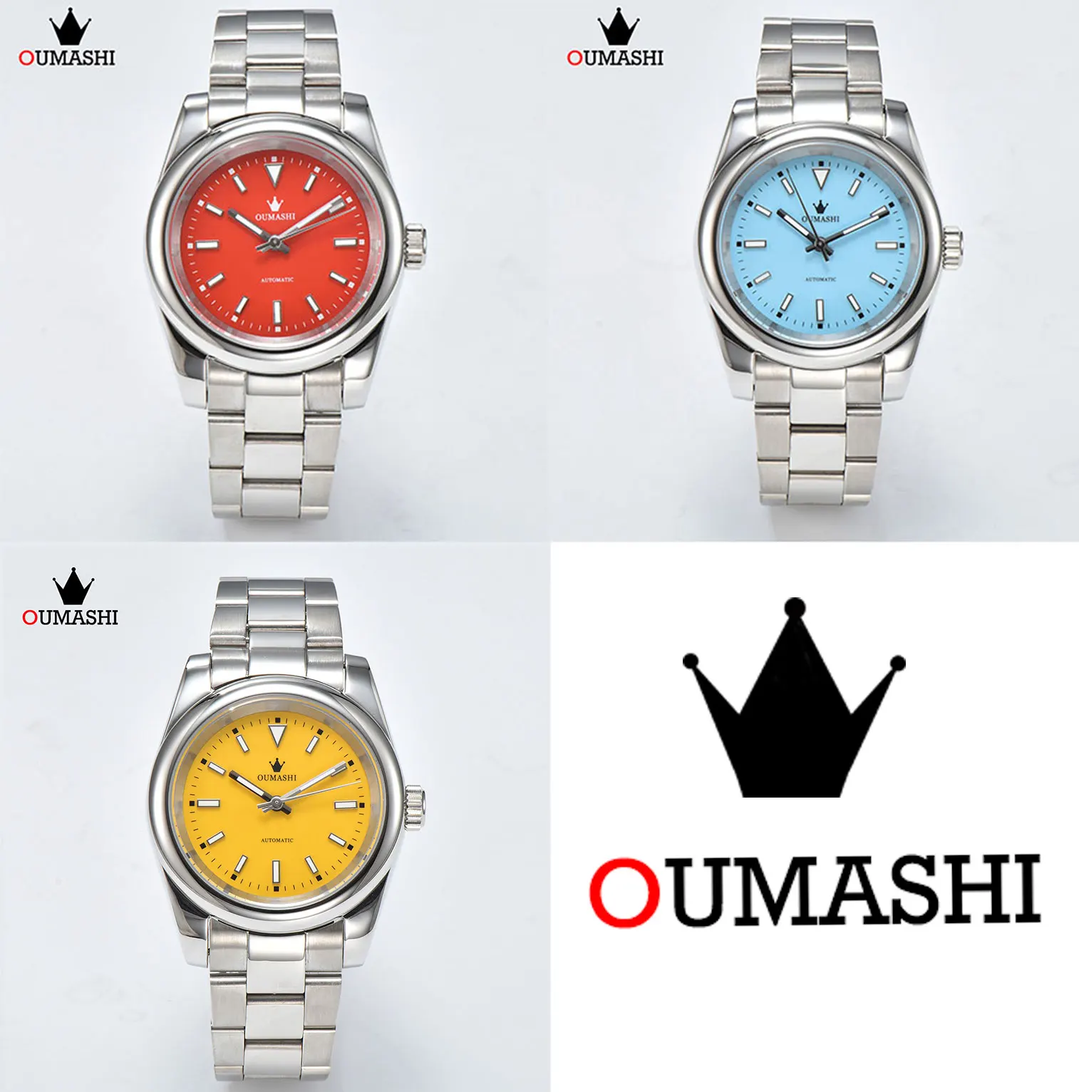 

39MM OUMASHI Mens Watch Mechanical Wristwatch Men's Luxury Automatic Wristwatch Sapphire Mirror NH35 Movement Waterproof Watch