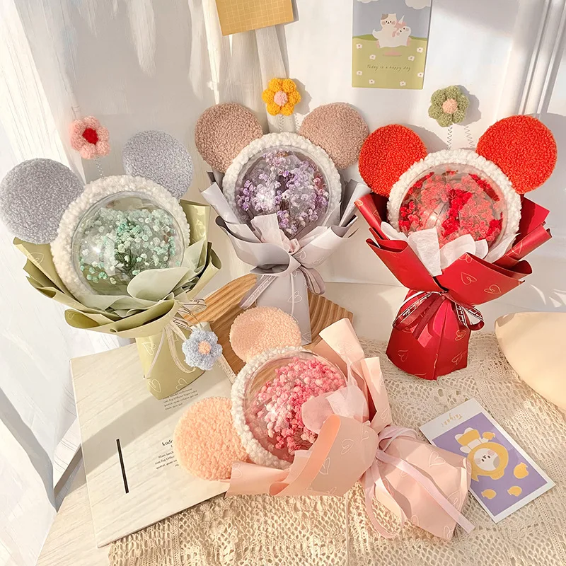 Gypsophila букет из сушеных цветов Xingdailu кукла креативная Милая Сетка Красный