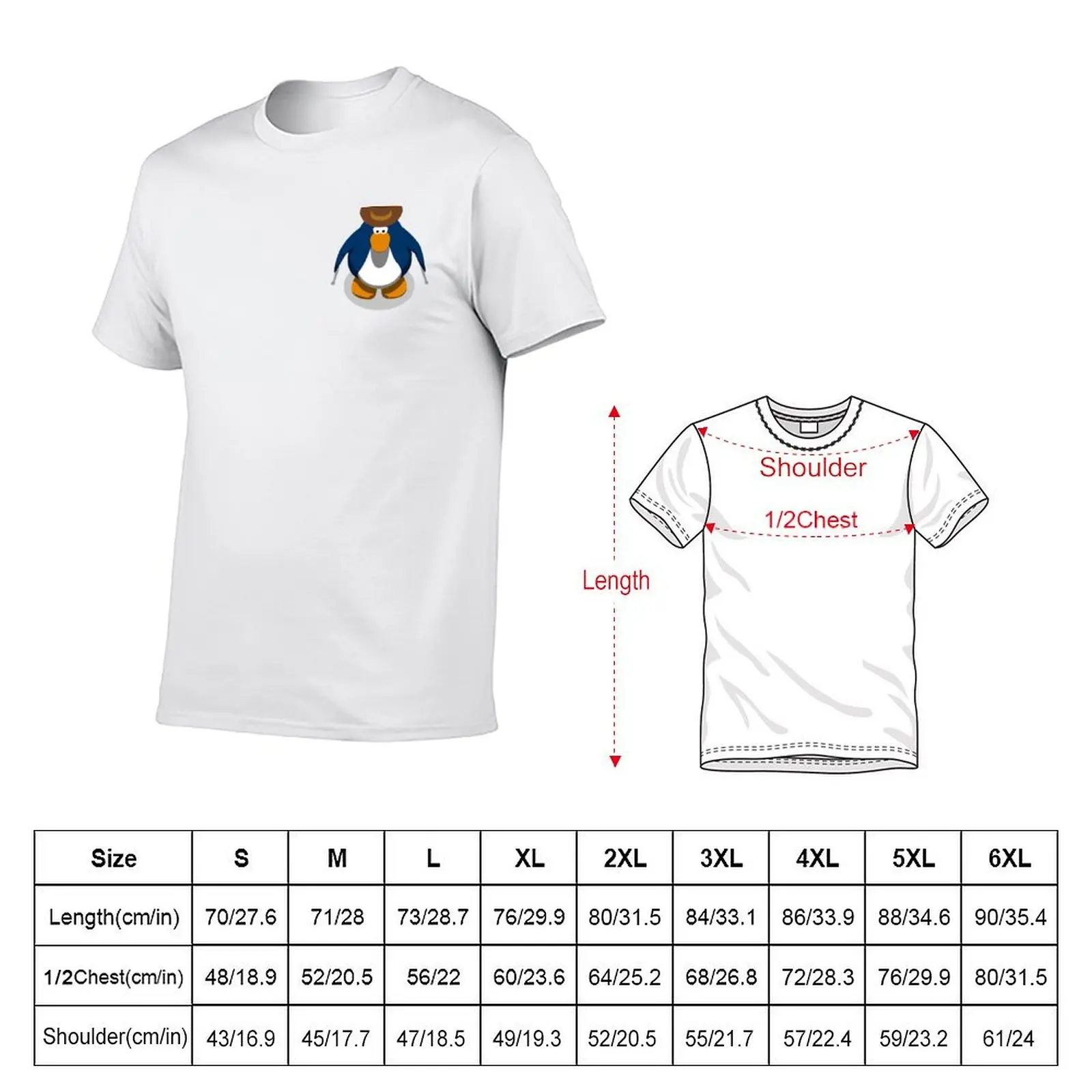 Фото Футболка Club Penguin в ковбойском стиле, повседневная модная хлопковая футболка с короткими рукавами №2