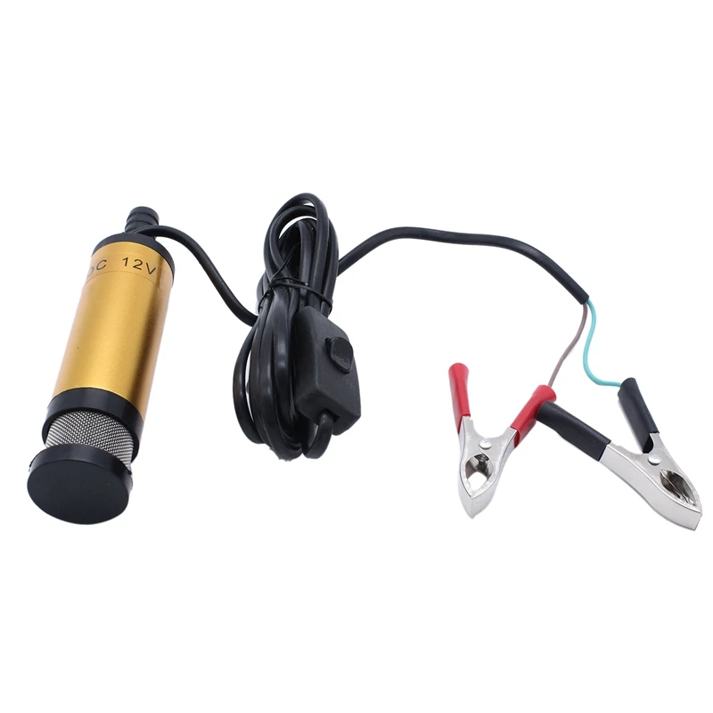 

Portable Mini Electric Submersible Pump For Pumping Oil Water Fuel Transfer Pump Stainless Steel Shell 30L/Min DC 12V
