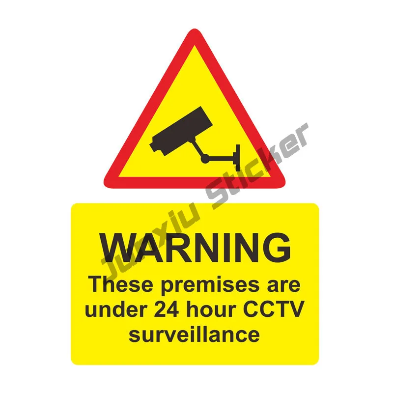 

Warning These Premises Protected 24 Hour CCTV Surveillance Car-Sticker Decals Bumper Bodywork Suv Vinyl Car Accessories17*13cm