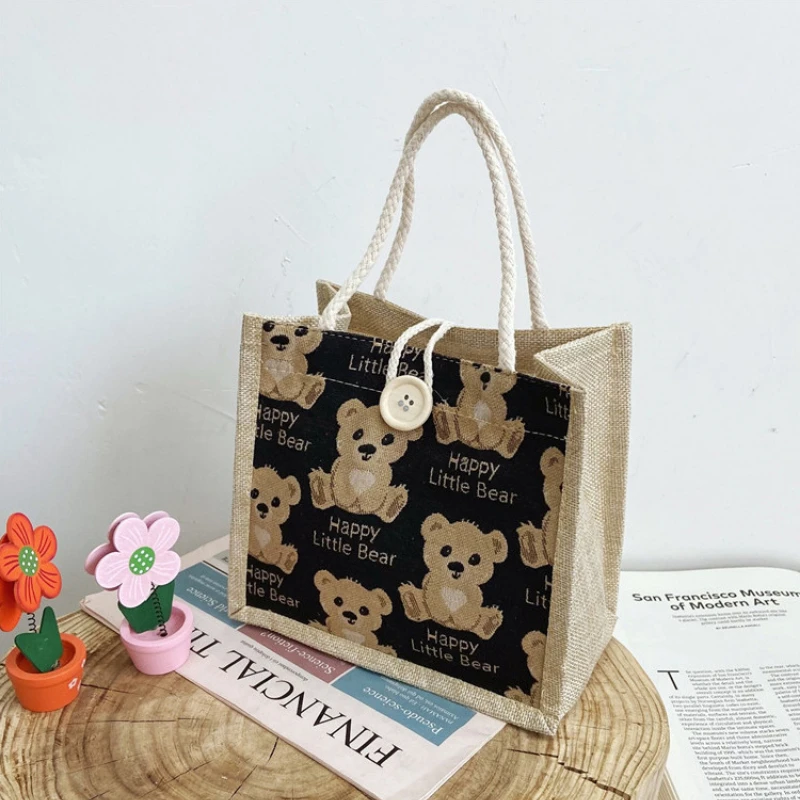 

Сумка с японским мультяшным медведем, милая и легкая сумка, вместительная сумка для хранения, сумка через плечо