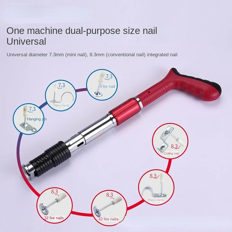 Light Multi-function Fastening Tool, Size Nail General Mini Ceiling Water Electricity Carpentry Decoration Noise Gun Nail Guns