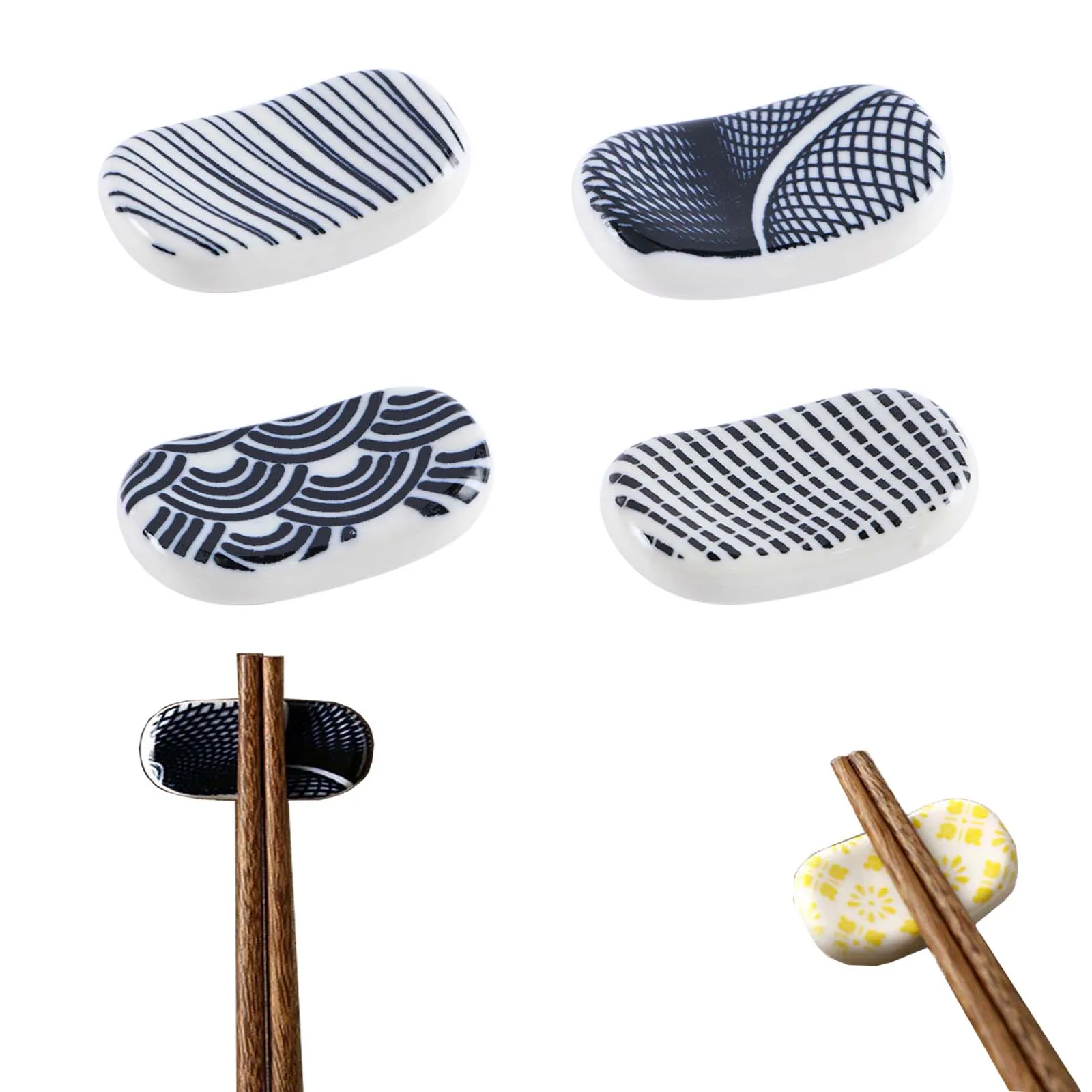 

Chopsticks Holder Ceramic Stand Home Kitchen Chopstick Rest Stand Japanese Decorative Eco-Friendly Spoon Fork Tableware