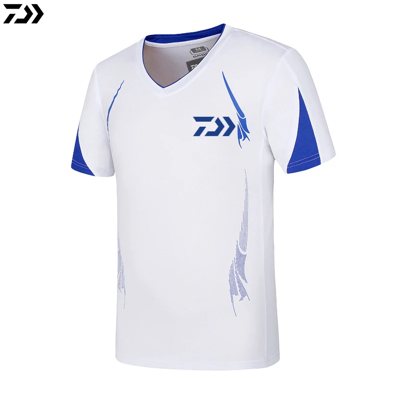 Clothes Plus Size XS~5XL Men Quick Drying Fishing Clothing T Shirt Short Sleeve Sunscreen Anti-UV Breathable Fishing Shirt enlarge
