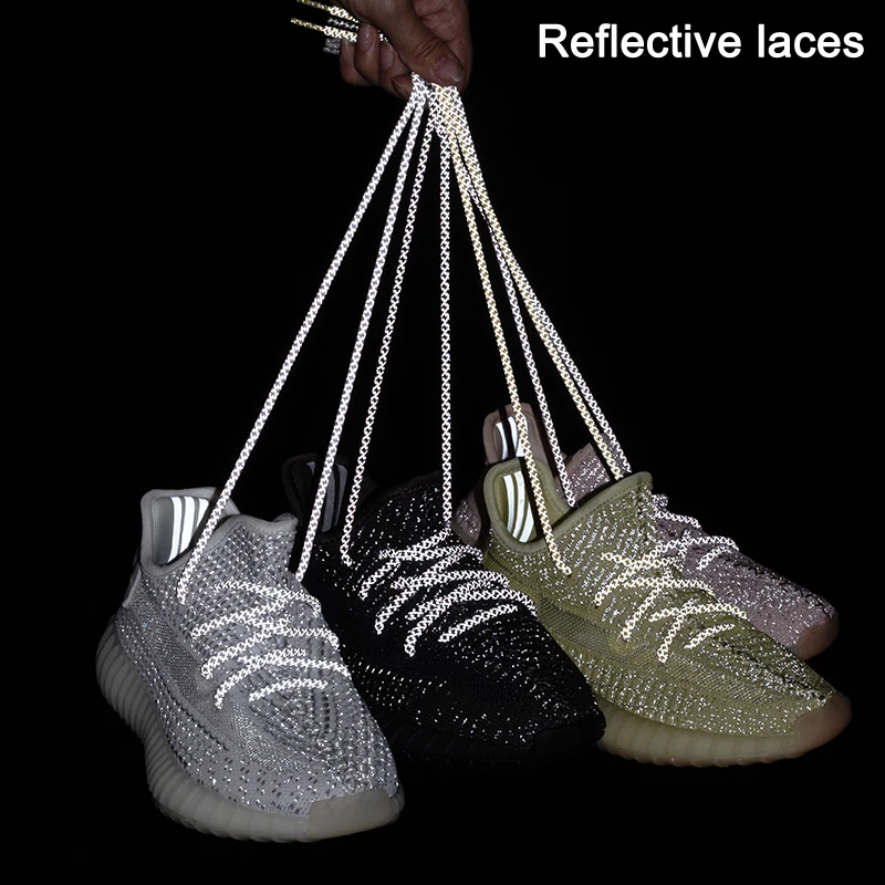 1Pair Fluorescent Sneaker Shoestrings Sport Shoelaces 3M Reflective Round Rope Shoe Laces Light Shoelace 100/120/140/160cm New