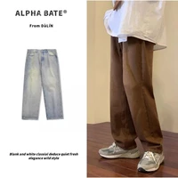 baggy jeans mens fashion retro casual wide leg jeans men streetwear hip hop loose straight denim pants mens trousers m 2xl