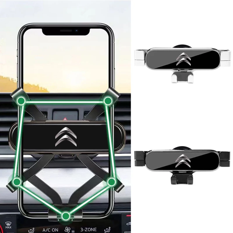

Car Styling Car Phone Holder Mount Stand Air Outlet Clip for Citroen Sega Vulcan C2 Aircross C3 Saxo C Elysee Picasso Berlingo