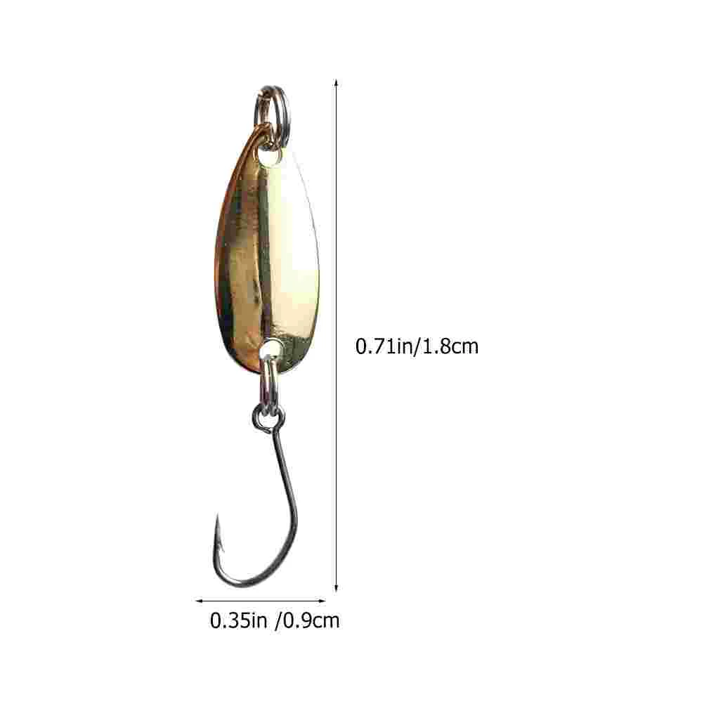 

16 Pcs Fixture Metal Bait Hook Freshwater Fishing Lures Silver Spoon Fake Baits Sea