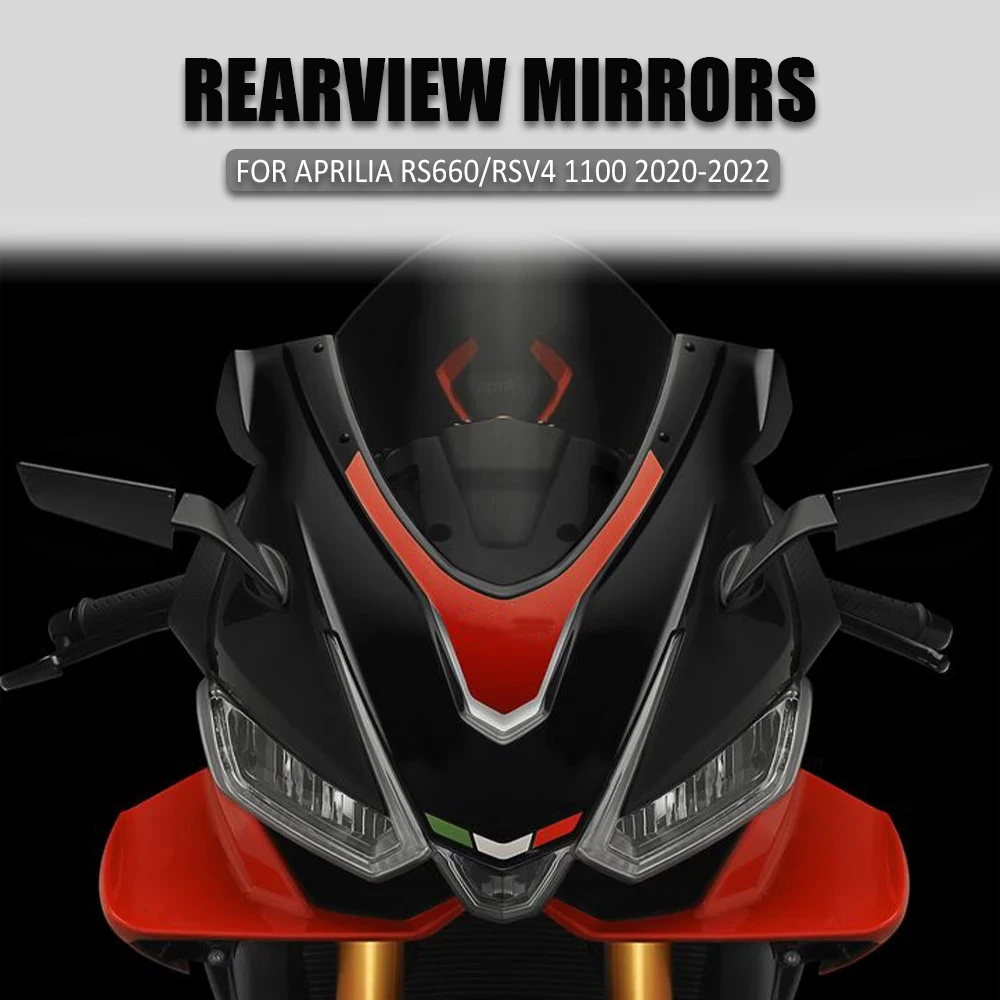 

For Aprilia RS660 / RSV4 1100 2020 2021 2022 Motorcycle Mirror Modified Wind Wing Adjustable Rotating Rearview Mirror Accessorie