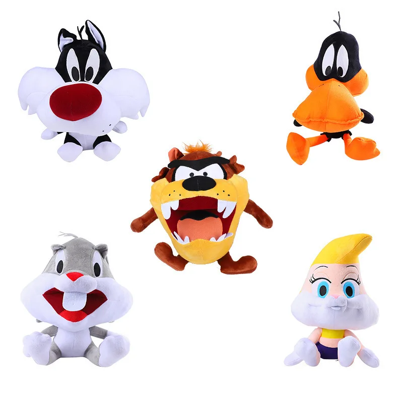 

35CM Cartoon Looney Tunes Bugs Bunny Daffy Duck Pillow Plush Toys Soft Stuffed Animal Kawaii Plushie Dolls for Kids Gifts