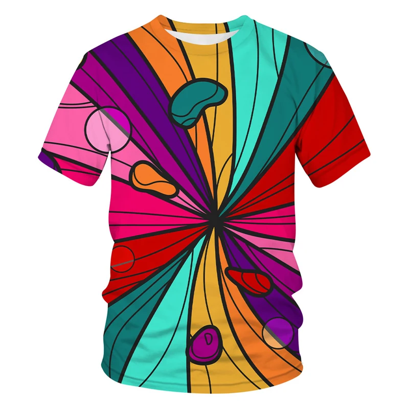 

Cool Fashion Funny Vortex Men T-Shirt Clothing 3D Printing Oversized Hip Hop T-Shirt
