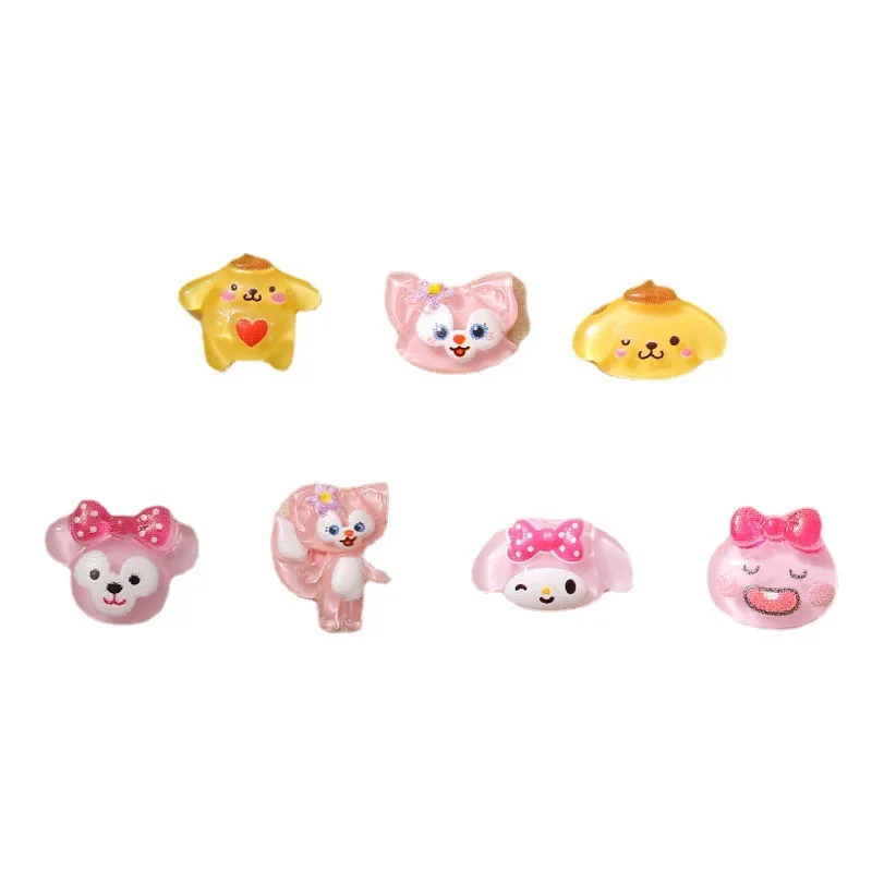 Новый Маникюрный мультяшный прозрачный цветной окрашенный кукла милая