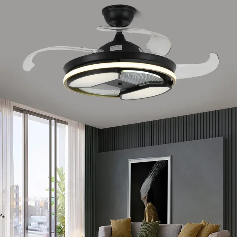 Современная Бесшумная люстра-вентилятор размером 42 дюйма для гостиной столовой