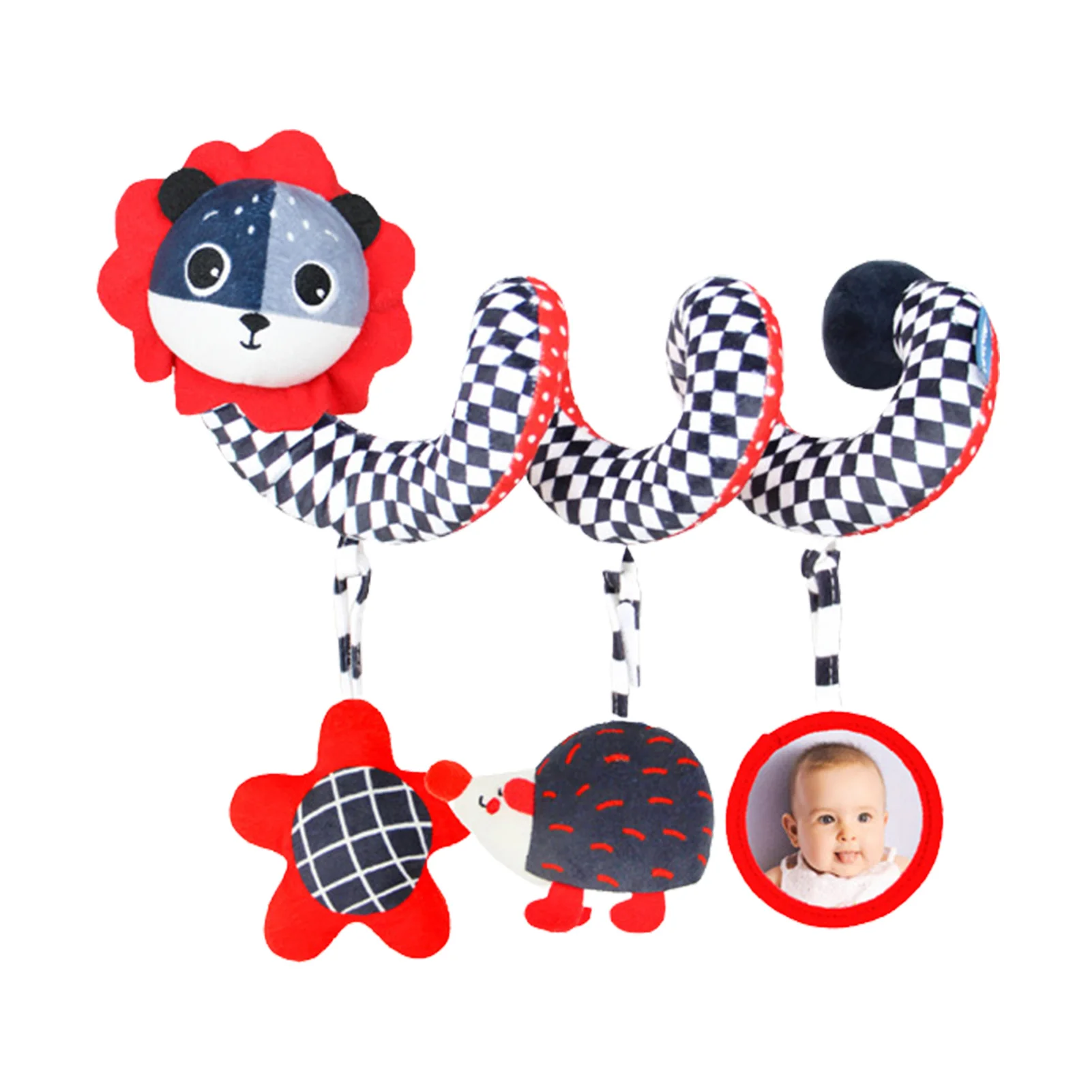 

Crib Spiral Toy Singing Stroller Toy For Infant With Ringing Bell Spiral Activity Hang Pram Toys Infant Car Seat Toy With
