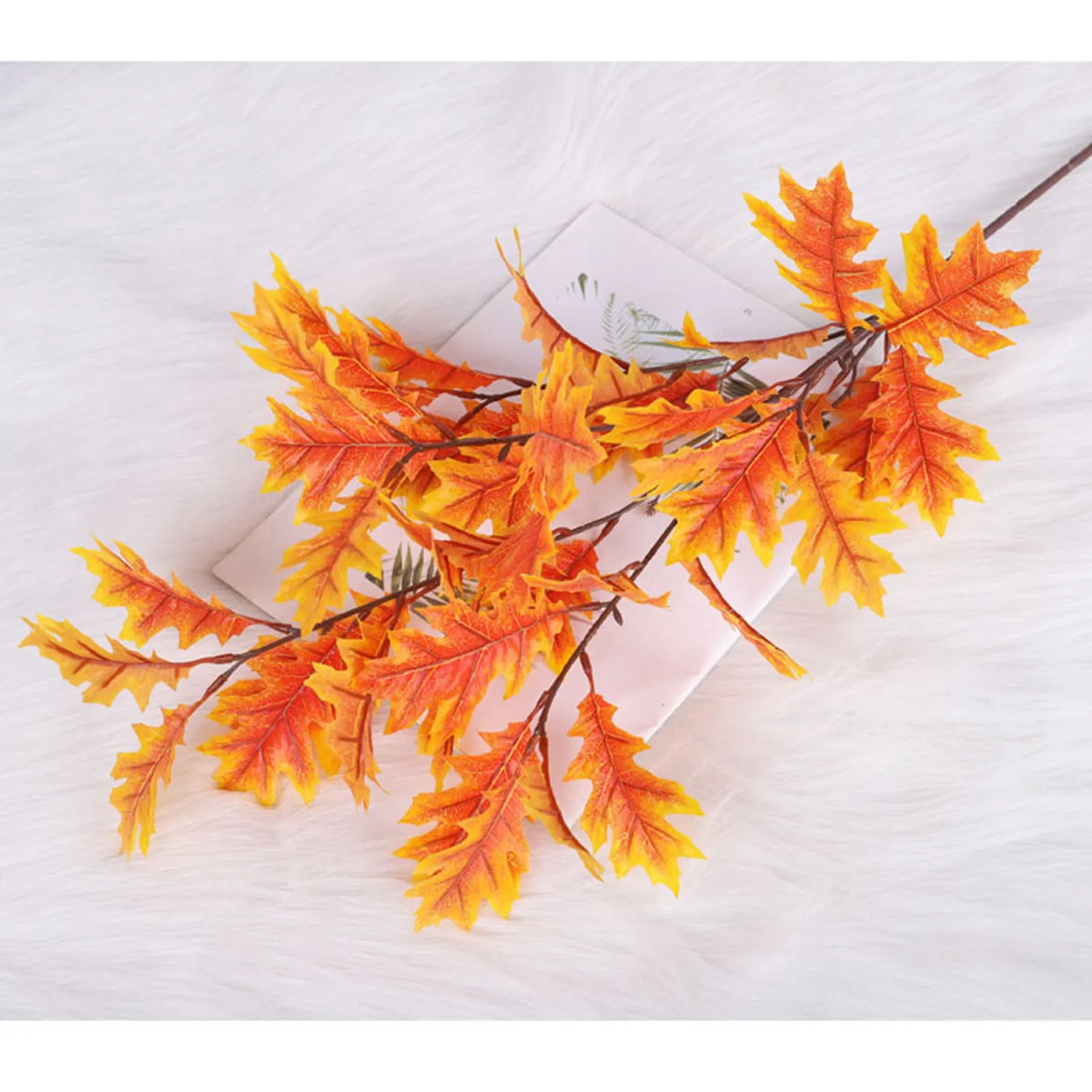 Искусственные листья дуба шелковая искусственная кожа гибкий металлический