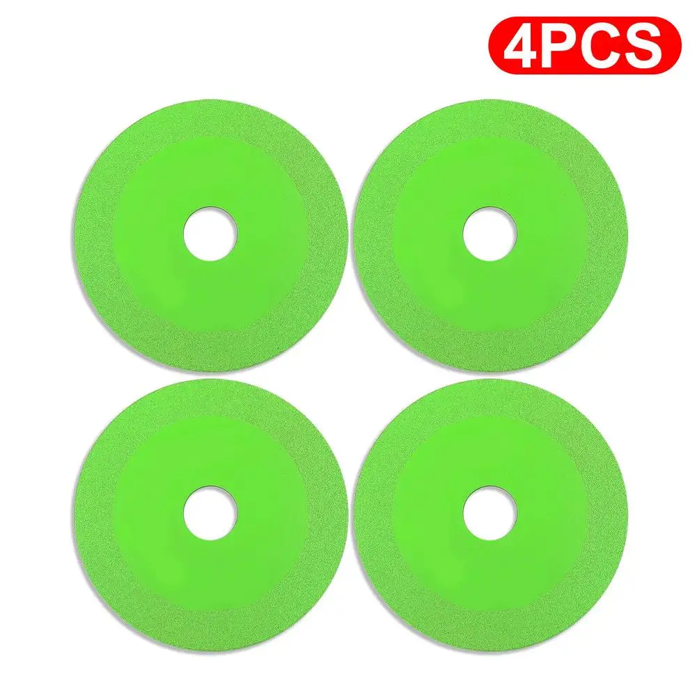 

NEW 4pcs 4" Glass Ceramic Cutting Disc Low Noise Fast Accurate Cutting 1mm Thin Saw Blade Wheel For Angle Grinder