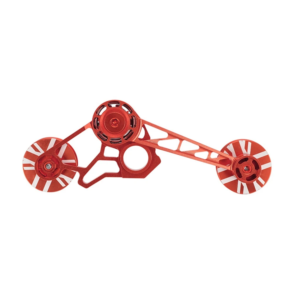 

Upgrade for 2-3 Speeds Brompton Chain Tensioner Guide Wheel Tension Device Aluminum Alloy Chain Tension Adapter,Red
