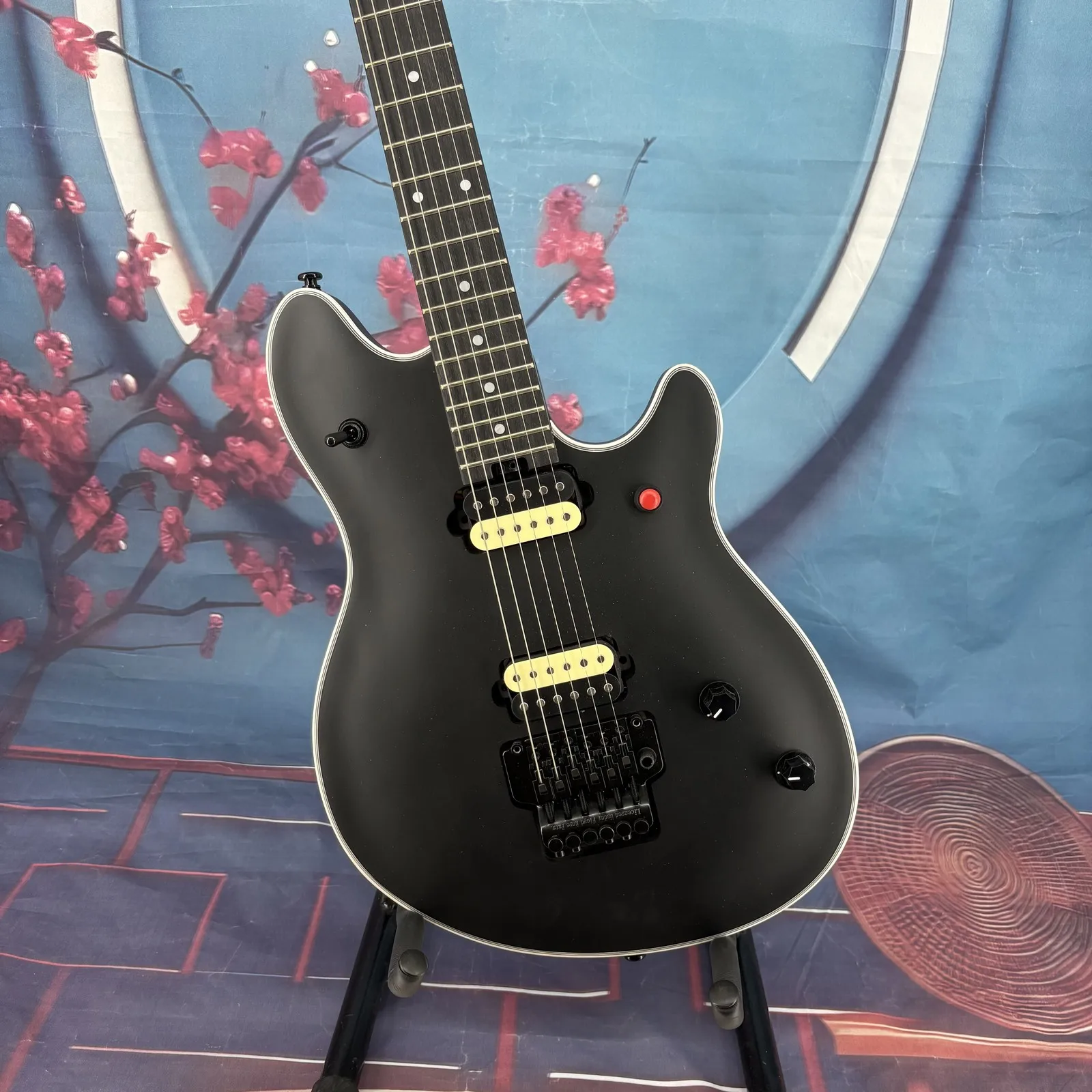 Фото 2025 матовых черных гитарных звукоснимателей 2H с тремоло Floyd Rose №2