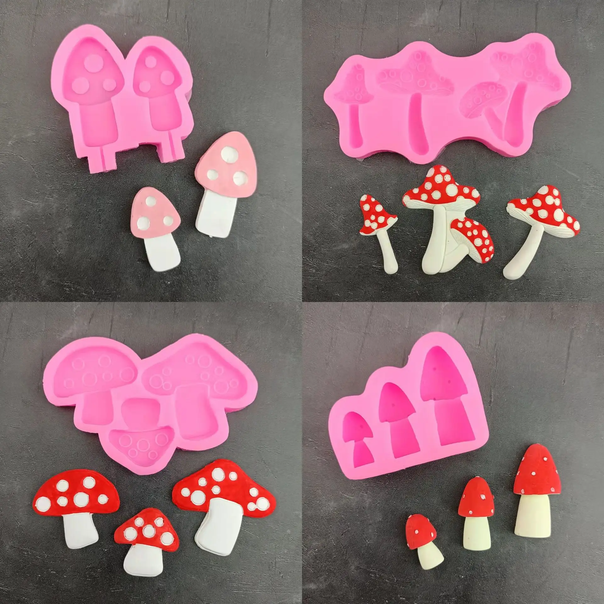 

Силиконовая форма в форме гриба, шоколада, Рождество, праздник, мультяшное украшение торта, подключаемое украшение, форма в виде грибов