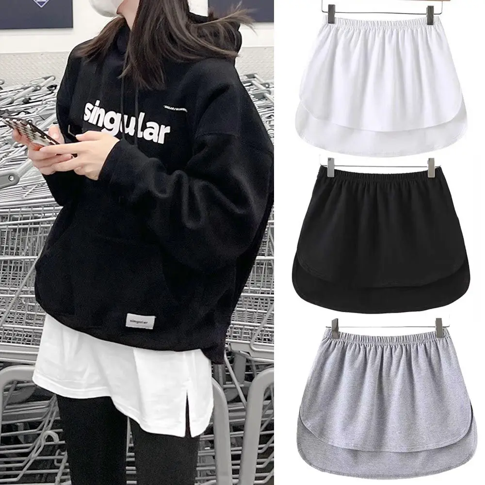 Adjustable Layering Fake Top Lower Sweep Skirt Extender Half Length Splitting A-line Mini Skirt Extenders Shirt For Women Girls Adjustable Layering Fake Top Lower Sweep Skirt Extender Half Length Splitting A-line Mini Skirt Extenders Shirt For Women Girls