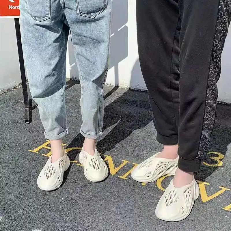 Мужские пляжные туфли большого размера летние сандалии на платформе дышащие