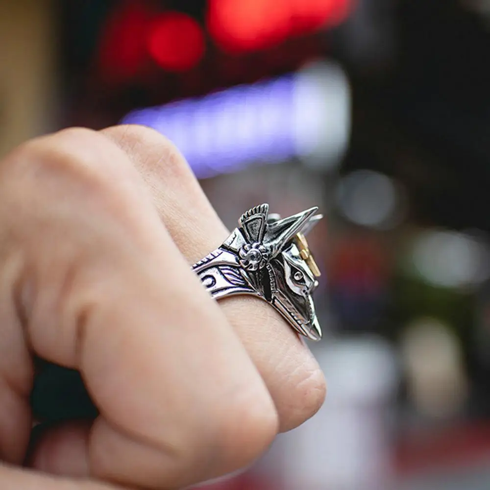 Винтажное кольцо унисекс для мужчин панк анубис египетский крест зверь анти-волк