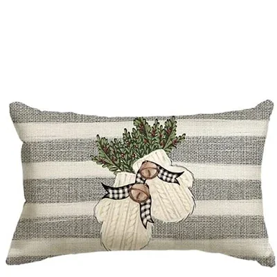 

Рождественский снеговик телефон, зимняя Праздничная полосатая наволочка для дивана, поясная наволочка, 30 х50 см