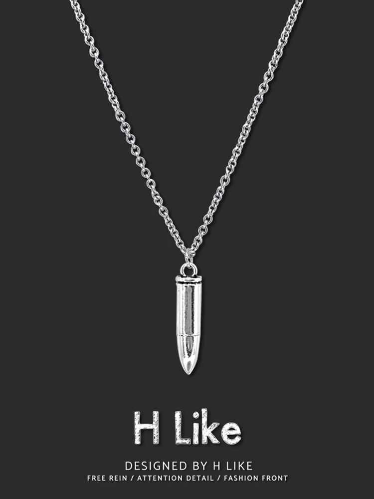 INS Ретро Дизайн Пуля Европейское и Американское Ожерелье Подвеска Модные Мужчины