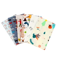 100 cotton cartoon animal printed fabric diy sewing fabric for home textile bedding sheets baby dress diy manual work cloth