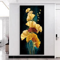 golden ginkgo leaves diy 5d diamond painting full drill square embroidery mosaic art picture of rhinestones home decor gifts