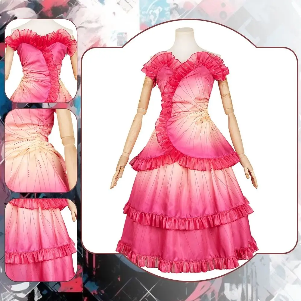 Fantasia Glinda Косплей Костюм Wicked Маскировка для Женщин Платье Женские Платья Ролевые