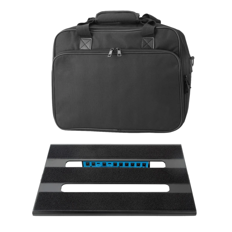 

Medium Size Metal Guitar Pedal Board with Carrying Bag, Self Adhesive Hook & Loop Tapes Included