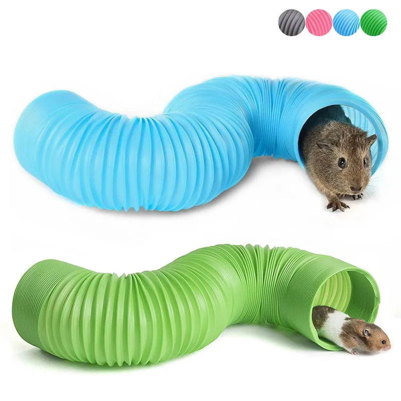 

Small Pet Fun Tunnel Retractable Plastic Pipe Durable Anti-fouling Mink Guinea Pig Groundhog Hedgehog Chinchilla Exercise Toy