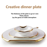 nordic luxury plate sets creative ceramic bowl trays round decorative dinner dishes and plates sets vajilla melamina tableware