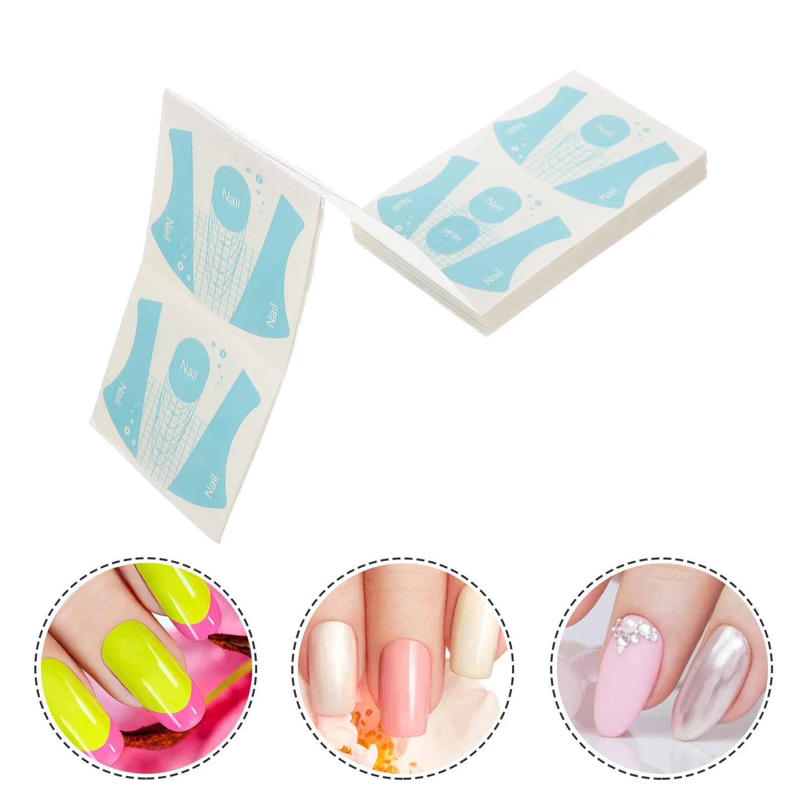 

100 Sheets Reusable Nail Extension Guide Nail Art Design Manicure Guide Sticker