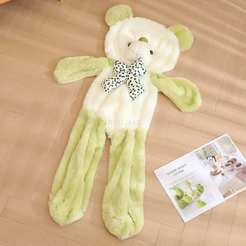 

60-180cm New Giant Size Colorful Bow Bear Plush Toys Empty Teddy Skin Coat Soft Shell Children Boys Kids Doll Birthday Gift