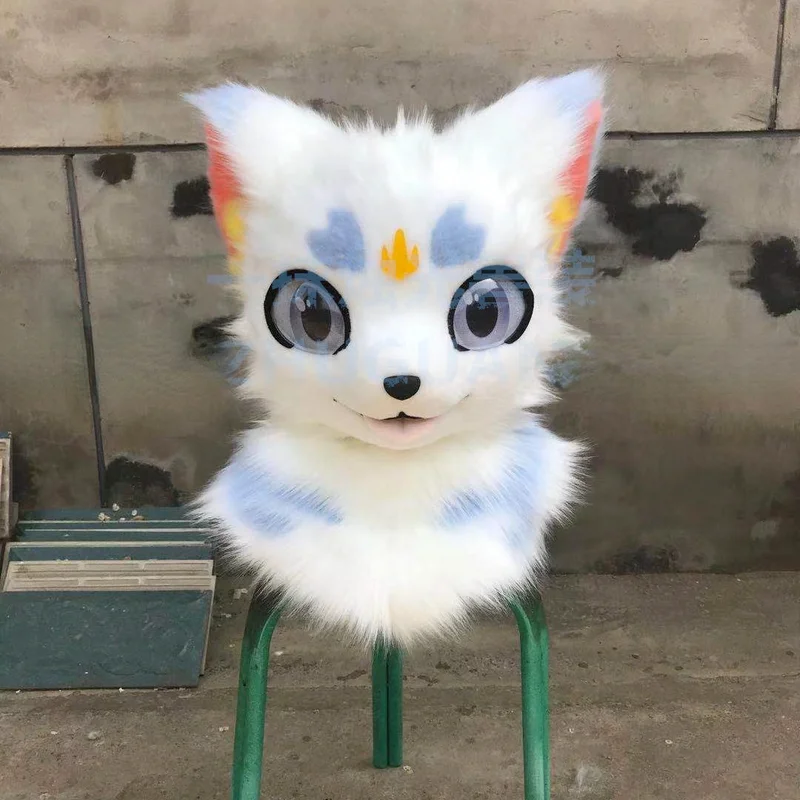 

Long-haired Animal Head Furry Animal Costume Cute Fursuit Realistic Large-scale Event Cosplay Costume Event Stage Performance