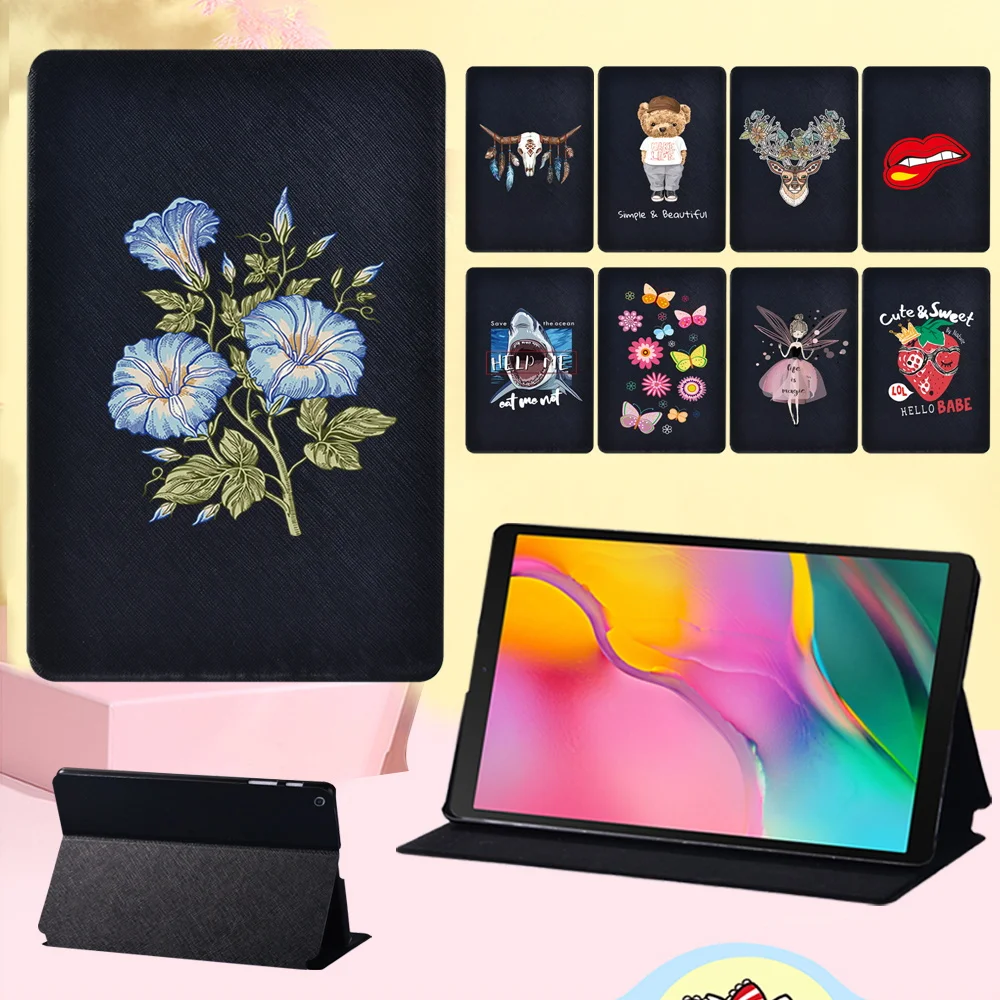 

Protective Case for Samsung Galaxy Tab S6 T860 T865 10.5/S4 T830 T835/S5e T720 T725/S7 T870 T875 11" Cartoon Printed Flip Cover