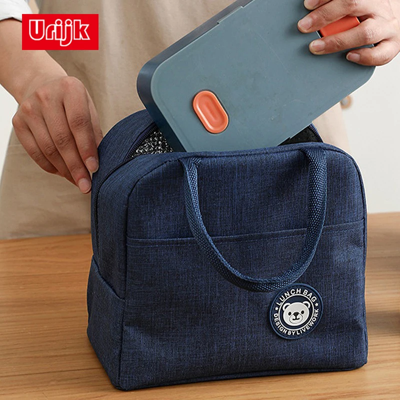 

Urijk 1PC Thermal Insulated Bag Lunch Box Portable Lunch Bags For Women Fridge Bag Tote Cooler Handbags Kawaii Food Bag for Work