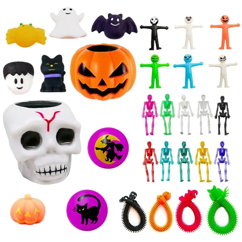 

Halloween Sensory Toys Toys Comfort Toy Squeeze Doll Cute 30pcs Unique Stretchy Toy Sensory Toys Halloween Decor For Children