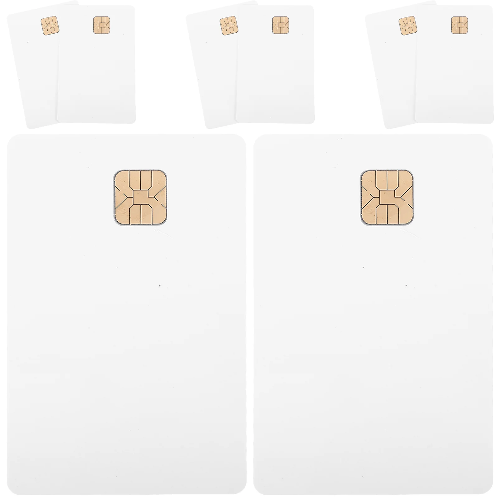 

8pcs Blank Credit Cards Blank Cards with Chips Blank Ic Cards Plastic Cards