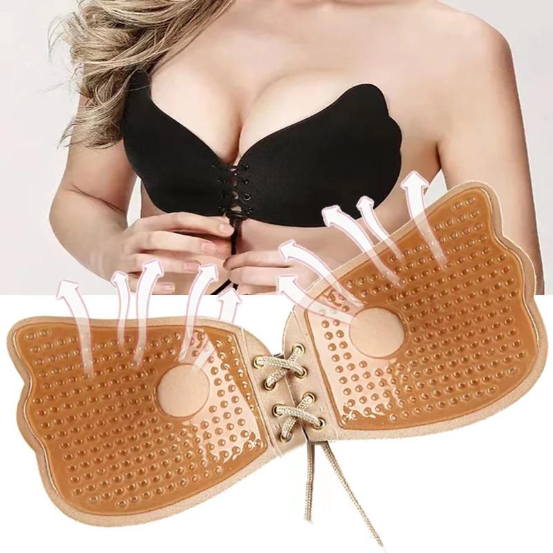 

Бюстгальтер женский бесшовный с чашками пуш-ап и открытой спиной